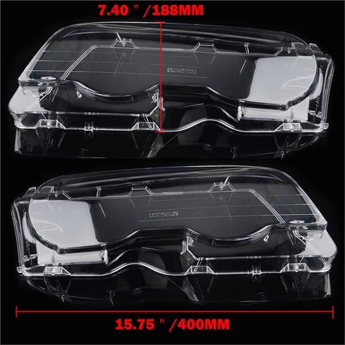 Car Headlight Clear Lens Shell Cover Headlamp Shade Compatible For BMW 3 Series E46 Coupe Cabrio Pre-facelift 2000-2003 M3 2000-2006 in Saudi Arabia