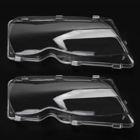 متوافق مع BMW E46 Serie 3 4Door 2002-2005 أغطية المصابيح الأمامية للسيارة عاكس الضوء للمصابيح الأمامية غطاء حماية ملحقات السيارة (اليسار واليمين) in Kuwait