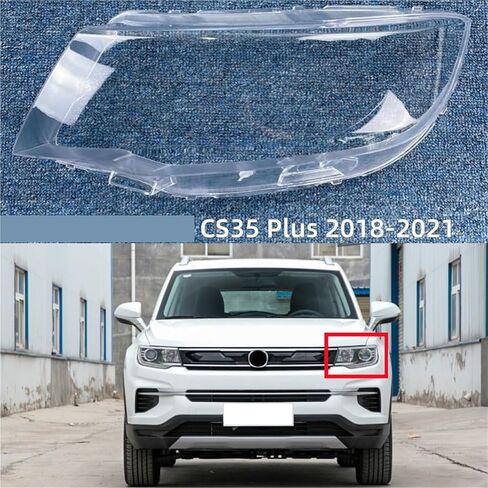 Compatible For Changan CS35 Plus 2018 2019 2020 2021 Car Acesssories Transparent PC Material Front Headlight Shell(Left) in Saudi Arabia