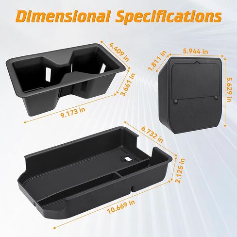 Center Console Organizer Tray Sets Fit for Toyota Land Cruiser Prado 250 LC250 2024 2025 2026 Interior Accessories 3PCS Center Console Trays+ Armrest Hidden Storage Box+TPE Cup Holder Insert in Saudi Arabia