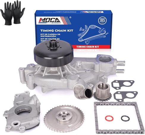 MOCA Timing Chain Kit High Volume Oil Water Pump Fit 02-05 for Cadillac Escalade V8 5.3L & 99-04 for Chevrolet Silverado 2500 V8 6.0L & 03-06 for GMC Savana 2500 V8 6.0L in Saudi Arabia