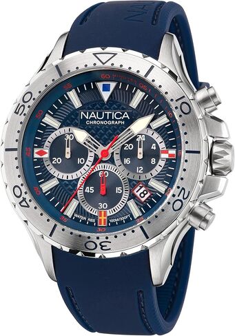 Nautica Men's NST Chrono Stainless Steel Bracelet Watch (Model: NAPNSF204) in Kuwait