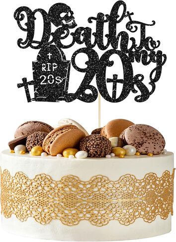 Ephlyn 25 حزمة من Death to My 20s Cake Toppers RIP 20s Cupcake Toppers Glitter Rip 20s Cupcake Picks Death to My Twenties زينة كعكة الجنازة من أجل Rip to My 20s Youth لوازم حفلات عيد الميلاد الثلاثين in Saudi Arabia