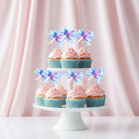 40 Pcs Foil Firework Cupcake Toppers Fireworks Cupcake Picks Happy Birthday Cake Toppers Sparkle Tinsel Cake Decorations Cocktail Fruit Toothpick for Graduation Birthday Wedding Party Supplies in Saudi Arabia