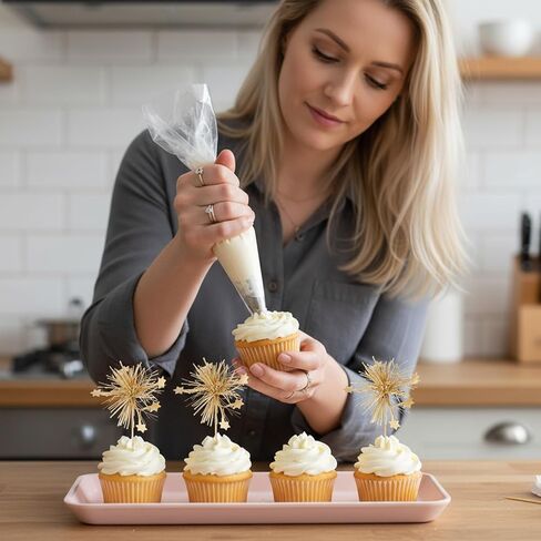 40 Pcs Foil Firework Cupcake Toppers Fireworks Cupcake Picks Happy Birthday Cake Toppers Sparkle Tinsel Cake Decorations Cocktail Fruit Toothpick for Graduation Birthday Wedding Party Supplies in Saudi Arabia