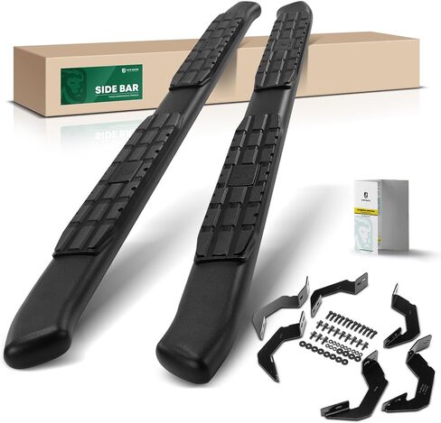 YHTAUTO 4.25'' Running Boards Side Step Bars Fit Toyota Tacoma 2005-2023, Double/Crew Cab, Black Steel Textured Rocker Panel Mount Truck Side Step Rails Off Road Accessories in Saudi Arabia