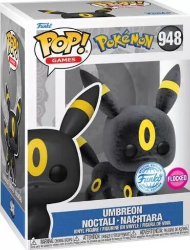 Funko Pop Pokemon Umbreon Noctali مع الفراء #948 - إصدار خاص متدفق حصري - شخصية بوب in Saudi Arabia