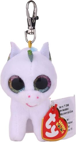 TY 2007533 Beanie Boos, Topseller, Sammeln, Spielen, Kuscheln, Bliebt, Süß, Außergwöhnlich, Fantastisch fantasy Keychain, Animal, White, 7 CM in Kuwait
