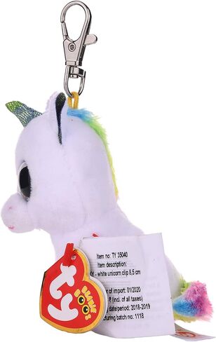 TY 2007533 Beanie Boos, Topseller, Sammeln, Spielen, Kuscheln, Bliebt, Süß, Außergwöhnlich, Fantastisch fantasy Keychain, Animal, White, 7 CM in Kuwait