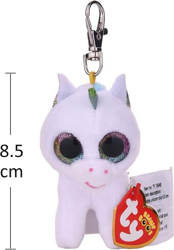 TY 2007533 Beanie Boos, Topseller, Sammeln, Spielen, Kuscheln, Bliebt, Süß, Außergwöhnlich, Fantastisch fantasy Keychain, Animal, White, 7 CM in Kuwait
