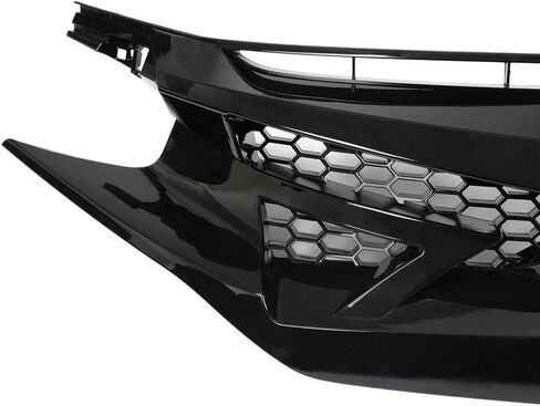 G-PLUS Front Bumper Grill & 2 PCS Eye Lid Compatible with Honda Civic 10th Gen 2016 2017 2018 Front Upper Hood Grille Factory Style ABS Plastic in Saudi Arabia