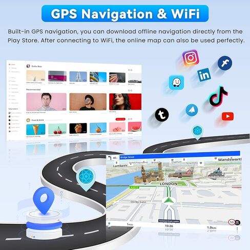 Roinvou 2+64G Android 9" Touchscreen Radio for Hyundai Accent 2006-2011 with Wireless CarPlay Android Auto WiFi Bluetooth GPS Navigation FM RDS Radio Backup Camera in Kuwait