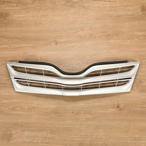KUAFU Grille Compatible with 2013-2016 Toyota Venza Replacement for TO1200359 531010T020 Front Bumper upper Grill Plastic Silvery in Saudi Arabia