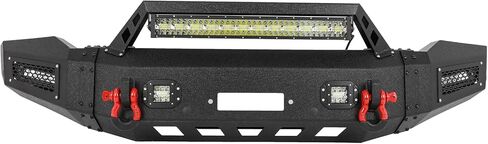 SCITOO Steel Front Bumper fit for 2006-2008 for RAM 1500 Rock Crawler Bumper, with Winch Plate and D-rings and LED Lights (Powder coated black finish) in Saudi Arabia