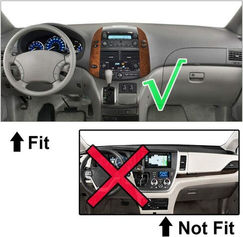 GZYF غطاء لوحة القيادة الداخلية للسيارات لسيارة Toyota Sienna 2004-2010 in Saudi Arabia