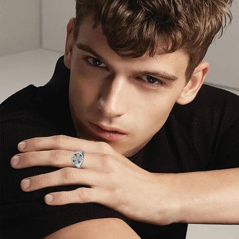 Hamsa Ring 925 Sterling Silver Hand of Fatima Signet Ring Celtic Knot Open Ring Hamsa Jewelry Gifts for Men in Kuwait