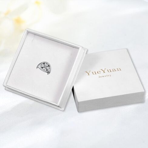 Hamsa Ring 925 Sterling Silver Hand of Fatima Signet Ring Celtic Knot Open Ring Hamsa Jewelry Gifts for Men in Kuwait