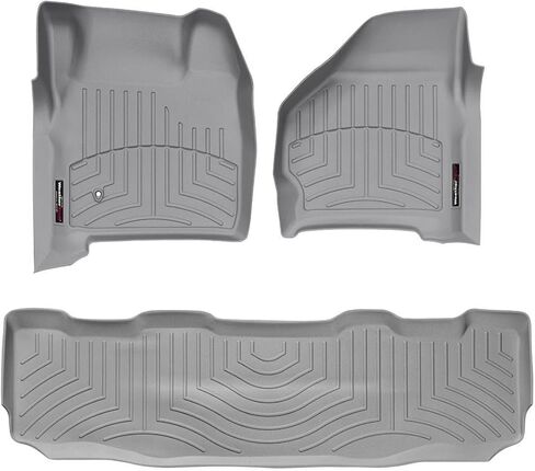 بطانات أرضية مخصصة من Weathertech لسيارة Ford Super Duty - الصف الأول والثاني (45002-1-2)، أسمر ضارب للصفرة in Saudi Arabia