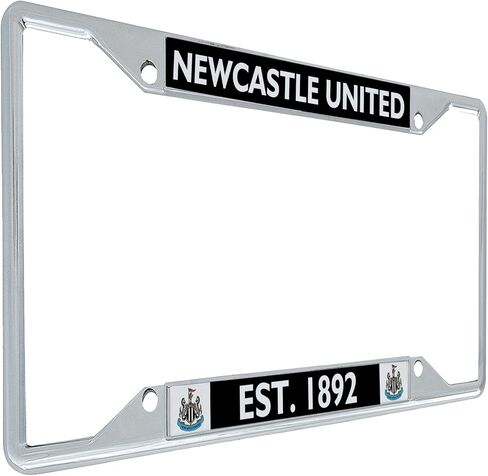 Desert Cactus Newcastle United FC NUFC Magpies إكسسوارات السيارات الإنجليزية كرة القدم كرة القدم إطار لوحة ترخيص معدني وحامل بطاقات للجزء الأمامي أو الخلفي من السيارة (الإطار - التصميم أ) in Kuwait