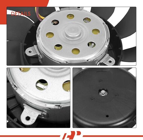 A-Premium Left Engine Radiator Cooling Fan Assembly Compatible with Select Audi Models - A4 2003 2004 2005, 1.8L - Replace# 8E0959455, 8E0959455K in Saudi Arabia