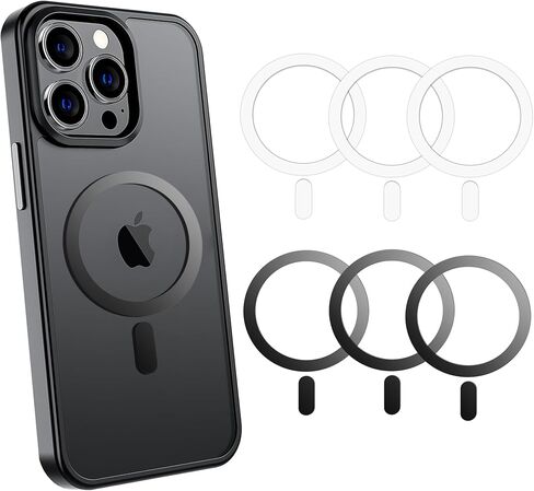 Universal Metal Rings Compatible with Magsafe Sticker - (Black&Silver&White) in Saudi Arabia