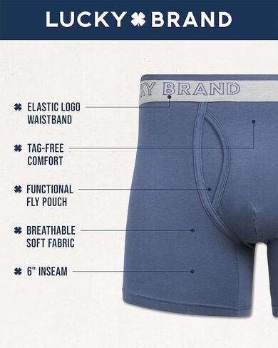 Lucky Brand Mens Cotton Stretch Boxer Briefs 3Pack in Saudi Arabia