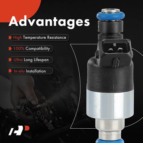 A-Premium 3 Holes Set of 8 Fuel Injectors Compatible with Chevrolet Camaro 1989-1992 & Cadillac 60 Special 1993, Commercial Chassis 1991-1993, DeVille, Eldorado, Fleetwood, Seville & Pontiac Firebird in Saudi Arabia