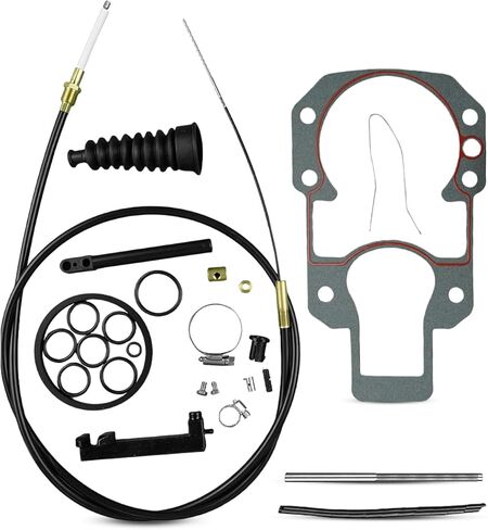 Lower Shift Cable Kit Fit for Mercury Mercruiser Alpha One+Gen 2 R MR Replace 865436A03 865436A02 19543T-1 19543A10 19543A8, Shift Cable Kit + Gasket in Saudi Arabia