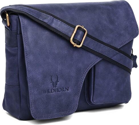 WILDHORN India Leather 11 inches Tan Messenger Bag in Saudi Arabia