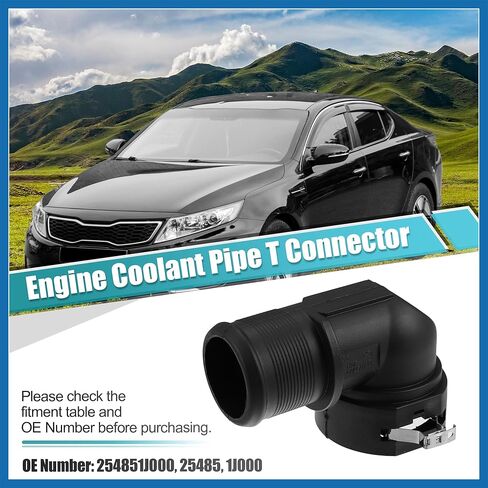 Engine Coolant Hose Connector for Kia Optima 16-19 for Kia Soul 17-19 for Kia Forte Koup 14-16 for Hyundai Tucson for Hyundai Sonata 16-19 54851J000 25485 1J000 Item Replacement in Saudi Arabia
