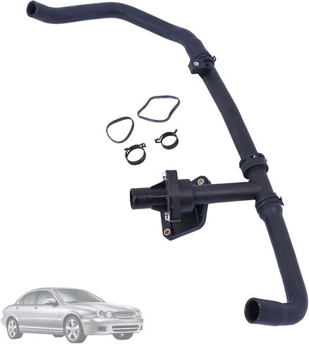 C2S43430 Radiator Top Hose With Thermostat Petrol Compatible with Jaguar X-Type 2002 2003 2004 2005 2006 2007 2008 in Saudi Arabia