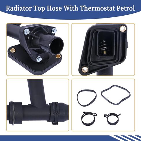 C2S43430 Radiator Top Hose With Thermostat Petrol Compatible with Jaguar X-Type 2002 2003 2004 2005 2006 2007 2008 in Saudi Arabia