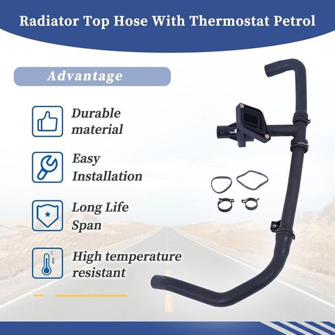 C2S43430 Radiator Top Hose With Thermostat Petrol Compatible with Jaguar X-Type 2002 2003 2004 2005 2006 2007 2008 in Saudi Arabia