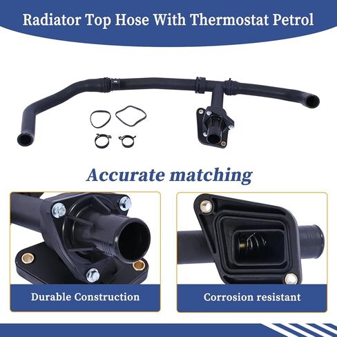 C2S43430 Radiator Top Hose With Thermostat Petrol Compatible with Jaguar X-Type 2002 2003 2004 2005 2006 2007 2008 in Saudi Arabia