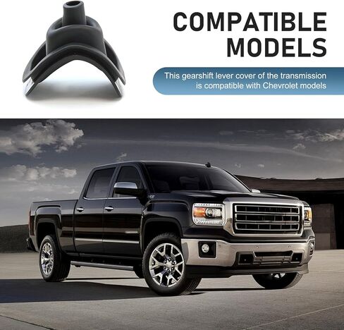 حذاء بمقبض ناقل الحركة للسيارة، حذاء بمقبض ذراع مبطن، مكون حماية OEM # 26093753 47106، متوافق مع Chevy GMC 2000-2006 Silverado Sierra Suburban Yukon (أسود) in Kuwait
