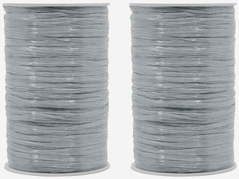 Pack of 2 Pearlized Raffia Ribbon Rolls 200 Yards for Kraft Packaging and Decoration (Red) in Saudi Arabia