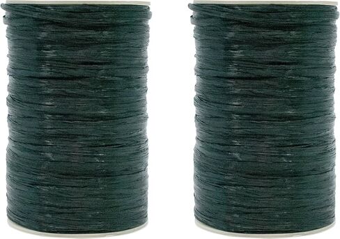 Pack of 2 Pearlized Raffia Ribbon Rolls 200 Yards for Kraft Packaging and Decoration (Red) in Saudi Arabia
