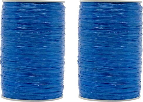 Pack of 2 Pearlized Raffia Ribbon Rolls 200 Yards for Kraft Packaging and Decoration (Red) in Saudi Arabia