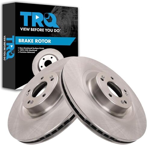 TRQ Front Brake Rotor Set Vented Compatible with 2012-2016 Hyundai Equus 2015-2016 Genesis 2017 Genesis G80 2015-2017 Kia K900 in Saudi Arabia