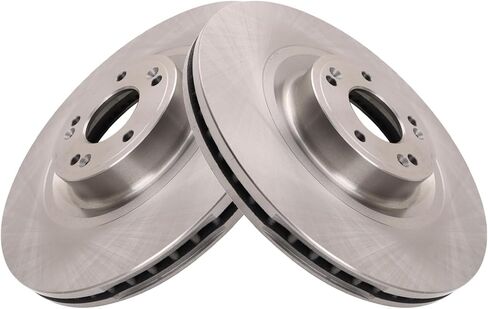 TRQ Front Brake Rotor Set Vented Compatible with 2012-2016 Hyundai Equus 2015-2016 Genesis 2017 Genesis G80 2015-2017 Kia K900 in Saudi Arabia