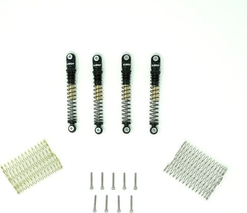 LGRP® Little Guy Racing Parts صدمات السفر الطويلة (54 مم أسود/ذهبي) متوافقة مع 1/24 مقياس RC المحوري SCX24، Element، Enduro، URUAV، LGS101 in Saudi Arabia
