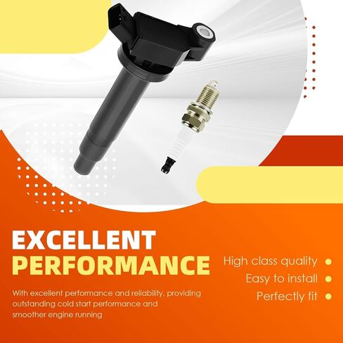 UF267 Ignition Coil and Platinum Spark Plug Set of 6 Compatible with ES300 ES330 RX300 RX330 RX400H Camry Sienna Avalon Highlander Solara 3L 3.3L V6 90919-02234 9008019016 in Saudi Arabia