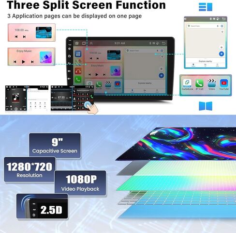 UNITOPSCI 4G+64G 8 Core Android 13 Car Stereo for Lexus RX300/RX330/RX350/RX400H 2004-2009 Radio Wireless CarPlay Android Auto GPS 9" Touchscreen Bluetooth 5.0 DSP WiFi FM/RDS SWC + Backup Camera Mic in Kuwait