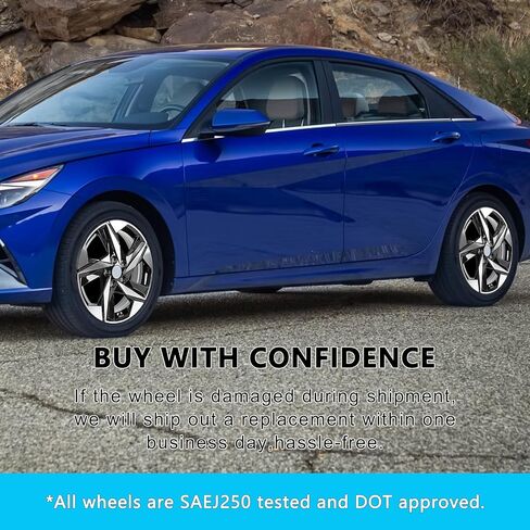 جديد 17 "إطار عجلة من الألومنيوم لشركة هيونداي إلنترا 2021 2022 2023 2024 17x7 بوصة جنوط سيارة من سبيكة بديلة واحدة 1 قطعة in Kuwait