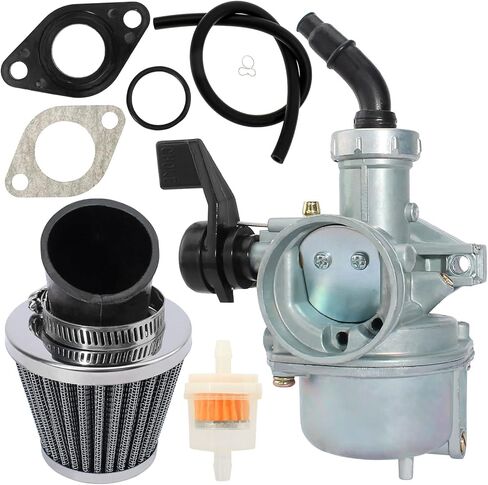 طقم مرشح المكربن ​​PZ22 لـ 50cc 70cc 90cc 110cc 125cc 140cc 150cc محرك رباعي الأشواط ATV Mini Dit Pit Bike Go Kart Quad Scooter XR50 XR70R CRF50 CRF70 CRF70F Kawasaki KLT110 TaoTao NST in Saudi Arabia