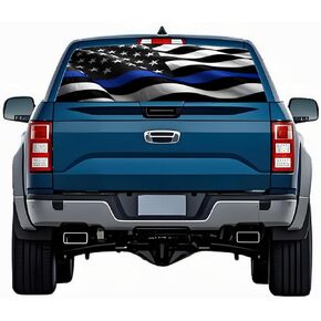 Rear Window Decals for Trucks - 65x17.3 in Back Window American Flag Decals Fit Most Pickup Trucks SUV, Vinyl Back Window Decal Truck Rear Window Graphics for Personalized in Kuwait