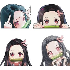Daina Nezuko Kamado Bumper Car Stickers, Anime Car Stickers, Vinyl Waterproof Waifu Decal, Windows Decor. in Saudi Arabia