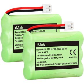 بطارية هاتف لاسلكية iMah 27910 متوافقة مع AT&T 89-1323-00-0 Motorola SD-7501 RadioShack 23-959 23-894 CPH-464D Ni-MH 3.6 فولت (3 عبوات) in Kuwait