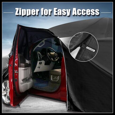 Car Cover for Smart Fortwo 2007-2023 210D-PU Oxford Outdoor Full Car Cover All Weather Waterproof Windproof Protection with Driver Door Zipper Black Replacement Durable Material in Saudi Arabia