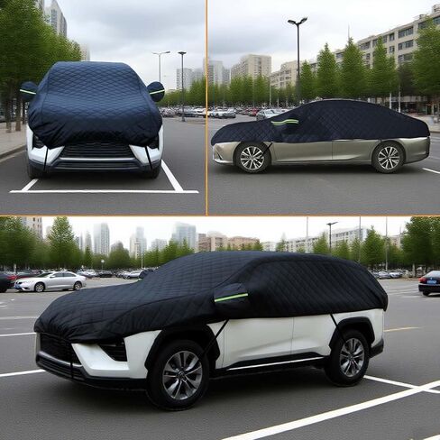 Hail Protection Car Cover Custom Fit for Nissan Rogue SUV 2021-2025 Half Cover丨Anti-Hail Car Tarpaulin Durable Snowproof Waterproof with Storage Bag & Mirror Pocket in Saudi Arabia